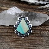 Blue Opal Petrified Wood Ring or Pendant- Sterling Silver and Indonesian Opalized Petrified Wood- Finished to Size
