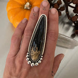 XXL Talon Ring or Pendant- Petrified Palm Root and Sterling Silver- Finished to Size