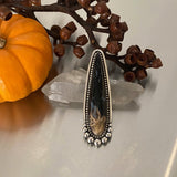 XXL Talon Ring or Pendant- Petrified Palm Root and Sterling Silver- Finished to Size