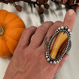 Huge Montana Agate Celestial Ring- Size 7.75 (Can be sized up 1 size)- Sterling Silver