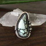 Variscite Celestial Ring or Pendant- Sterling Silver and Posiedon Variscite- Finished to Size
