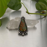 Large Turquoise Celestial Ring or Pendant- Sterling Silver and Royston Turquoise- Finished to Size