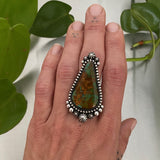 Large Turquoise Celestial Ring or Pendant- Sterling Silver and Royston Turquoise- Finished to Size