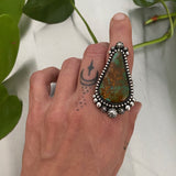 Large Turquoise Celestial Ring or Pendant- Sterling Silver and Royston Turquoise- Finished to Size
