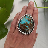 Huge Statement  Ring or Pendant- Sterling Silver and Royston Turquoise- Finished to Size