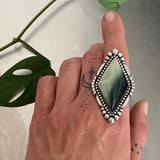 Huge Kite Shaped Jasper Statement Ring or Pendant- Sterling Silver and Imperial Jasper- Finished to Size