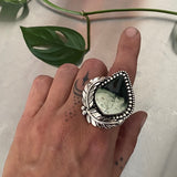 Large Leafy Jasper Ring or Pendant- Sterling Silver and Imperial Jasper- Finished to Size