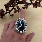 White Buffalo Super Bubble Ring or Pendant- Sterling Silver- Finished to Size