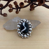 White Buffalo Super Bubble Ring or Pendant- Sterling Silver- Finished to Size