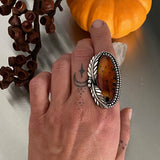Large Leafy Montana Agate Ring or Pendant- Sterling Silver - Finished to Size