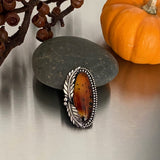 Large Leafy Montana Agate Ring or Pendant- Sterling Silver - Finished to Size
