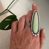 Huge Lemon Chrysoprase Talon Ring or Pendant- Sterling Silver and Lemon Chrysoprase- Finished to Size