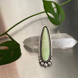 Huge Lemon Chrysoprase Talon Ring or Pendant- Sterling Silver and Lemon Chrysoprase- Finished to Size
