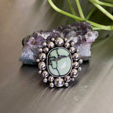 Large Poseidon Variscite Super Bubble Ring or Pendant- Sterling Silver- Finished to Size