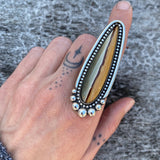 Large Landscape Jasper Talon Ring or Pendant- Sterling Silver and Jasper- Finished to Size