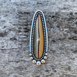 Large Landscape Jasper Talon Ring or Pendant- Sterling Silver and Jasper- Finished to Size