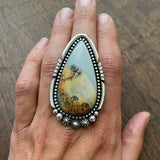 Celestial Jasper Ring- Sterling Silver and Maligano Jasper- Finished to Size