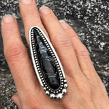 Huge Petrified Palm Root Talon Ring or Pendant- Sterling Silver and Palm Root- Finished to Size