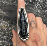 Huge Petrified Palm Root Talon Ring or Pendant- Sterling Silver and Palm Root- Finished to Size