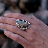 The Mojave Ring- Sterling Silver and Polychrome Jasper Statement Ring or Pendant- Finished to Size