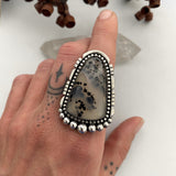 Large Agate Portal Ring or Pendant- Sterling Silver and Montana Agate- Finished to Size