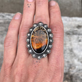 Large Celestial Montana Agate Ring or Pendant- Sterling Silver and Montana Agate Finished to Size