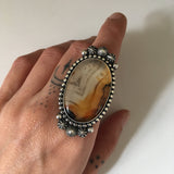 Large Celestial Montana Agate Ring or Pendant- Sterling Silver and Montana Agate Finished to Size