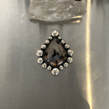 Montana Agate Bubble Ring or Pendant- Sterling Silver- Finished to Size