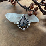 Montana Agate Bubble Ring or Pendant- Sterling Silver- Finished to Size