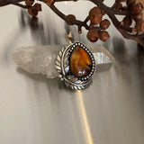 Large Leafy Montana Agate Ring or Pendant- Sterling Silver - Finished to Size