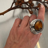 Large Leafy Montana Agate Ring or Pendant- Sterling Silver - Finished to Size