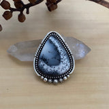 Huge Dendritic Opal Statement Ring or Pendant- Sterling Silver- Finished to Size