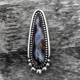 Large Purple Passion Agate Talon Ring or Pendant- Sterling Silver and Agate- Finished to Size