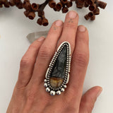 Large Picasso Marble Dagger Ring or Pendant- Sterling Silver- Finished to Size