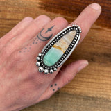 Beachy Blue Opal Petrified Wood Ring or Pendant- Sterling Silver and Indonesian Opalized Petrified Wood- Finished to Size