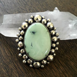 Large Variscite Super Bubble Ring or Pendant- Sterling Silver and Posiedon Variscite- Finished to Size