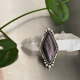 Large Kite Shaped Purple Passion Agate Statement Ring or Pendant- Sterling Silver and Purple Passion Agate- Finished to Size