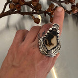 Large Montana Agate Empress Ring or Pendant- Sterling Silver - Finished to Size