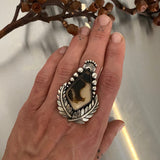 Large Montana Agate Empress Ring or Pendant- Sterling Silver - Finished to Size