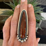 Huge Laguna Agate Talon Ring or Pendant- Sterling Silver and Lace Agate- Finished to Size