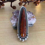 Huge Laguna Agate Talon Ring or Pendant- Sterling Silver and Lace Agate- Finished to Size