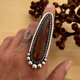 Huge Laguna Agate Talon Ring or Pendant- Sterling Silver and Lace Agate- Finished to Size