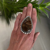 Rugged Peaks Ring- Huge Sterling Silver and Deschutes Jasper Statement Ring or Pendant- Finished to Size