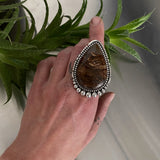 Rugged Peaks Ring- Huge Sterling Silver and Deschutes Jasper Statement Ring or Pendant- Finished to Size