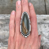 Large Cripple Creek Jasper Talon Ring or Pendant- Sterling Silver and Picture Jasper- Finished to Size