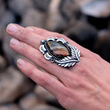 Sedona Ring- Large Sterling Silver and Polychrome Jasper Statement Ring or Pendant- Finished to Size