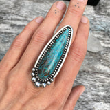 Large Shattuckite Talon Ring or Pendant- Sterling Silver and Natural Shattuckite- Finished to Size