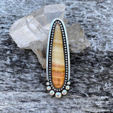 Large Caldera Paint Jasper Talon Ring or Pendant- Sterling Silver and Caldera Paint Jasper- Finished to Size