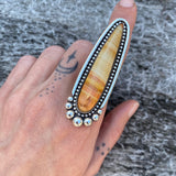 Large Caldera Paint Jasper Talon Ring or Pendant- Sterling Silver and Caldera Paint Jasper- Finished to Size