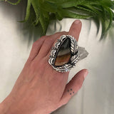 Super Bloom Ring- Huge Sterling Silver and Polychrome Jasper Statement Ring or Pendant- Finished to Size